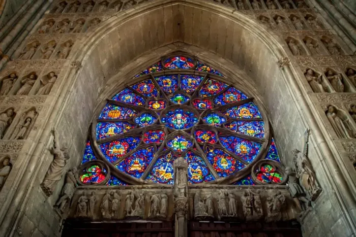Framed Print : Church painted glass on Notre-Dame de Reims, Reims Cathedral Framed Print : Church painted glass on Notre-Dame de Reims, Reims Cathedral