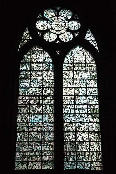Church painted glass on Notre-Dame de Reims, Reims Cathedral