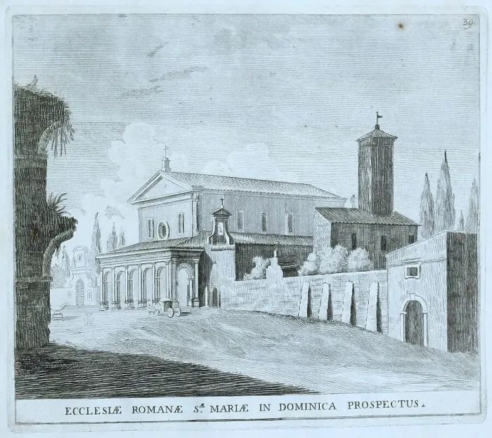 Framed Print : Church of S. Maria in Dominica, or the Navicella, historic Rome, Italy, digital reproduction of an original 17th century painting, original date unknown Framed Print : Church of S. Maria in Dominica, or the Navicella, historic Rome, Italy, digital reproduction of an original 17th century painting, original date unknown