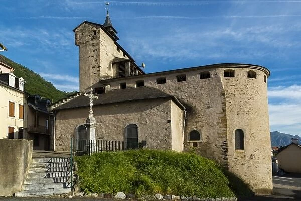 The Church Saint Andre at Soulom, Hautes Pyrenees, France