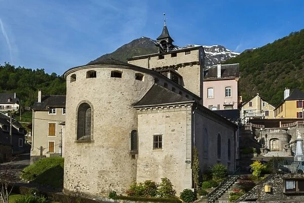 The Church Saint Andre at Soulom, Hautes Pyrenees, France