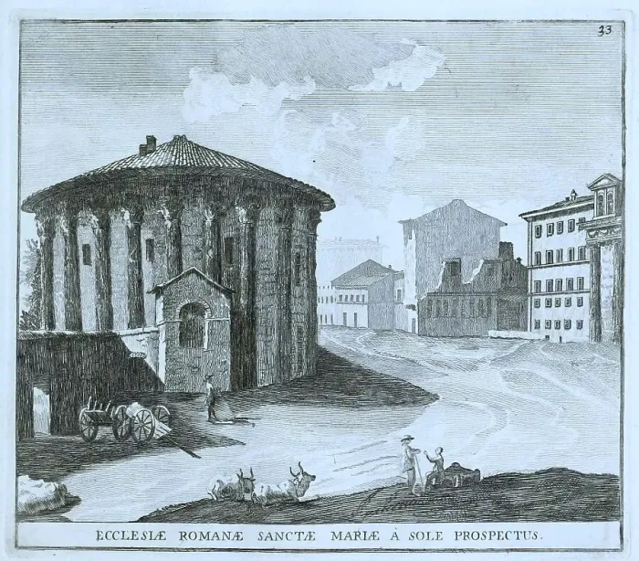 Framed Print : The Church of Santa Maria del Sole was a church in Rome, in the Ripa district, in Piazza Bocca della Verita, built in the Temple of Hercules the Victor. With the restoration of the old monument, the church was deconsecrated, historical Rome, Italy Framed Print : The Church of Santa Maria del Sole was a church in Rome, in the Ripa district, in Piazza Bocca della Verita, built in the Temple of Hercules the Victor. With the restoration of the old monument, the church was deconsecrated, historical Rome, Italy