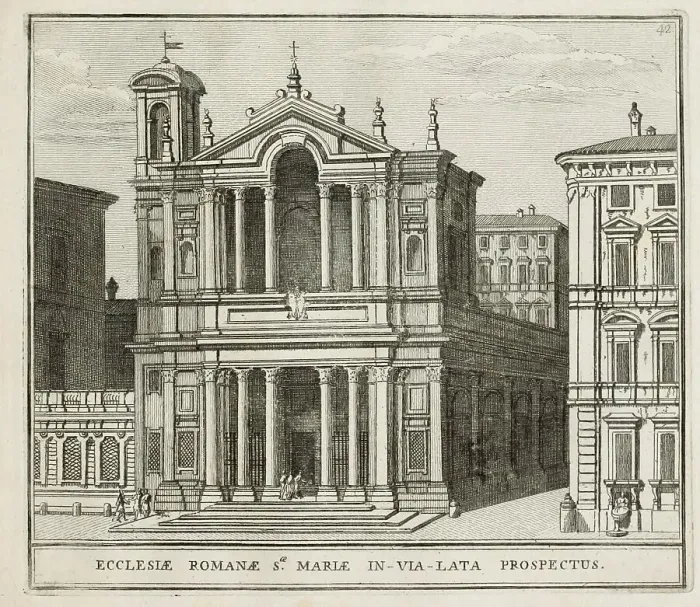 Framed Print : The Church of Santa Maria in Via Lata is a Roman titular deaconry and rectorate church, historic Rome, Italy, digital reproduction of an original 17th century artwork, original date unknown Framed Print : The Church of Santa Maria in Via Lata is a Roman titular deaconry and rectorate church, historic Rome, Italy, digital reproduction of an original 17th century artwork, original date unknown