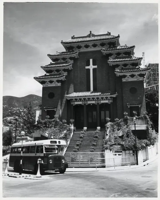 Framed Print : Church Showing Chinese Architecture Framed Print : Church Showing Chinese Architecture