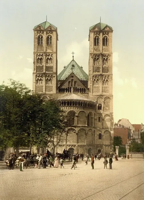 Framed Print : Church of St. Gereon in Cologne, North Rhine-Westphalia, Germany, Historic, digitally restored reproduction of a photochromic print from the 1890s Framed Print : Church of St. Gereon in Cologne, North Rhine-Westphalia, Germany, Historic, digitally restored reproduction of a photochromic print from the 1890s