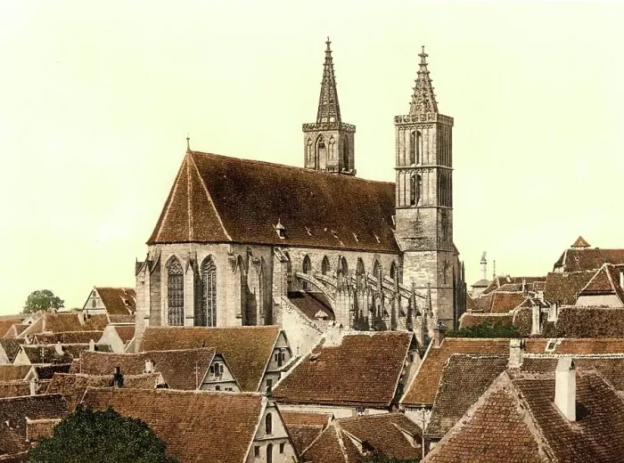 Framed Print : Church of St. Jacob in Rothenburg ob der Tauber, Bavaria, Germany Framed Print : Church of St. Jacob in Rothenburg ob der Tauber, Bavaria, Germany