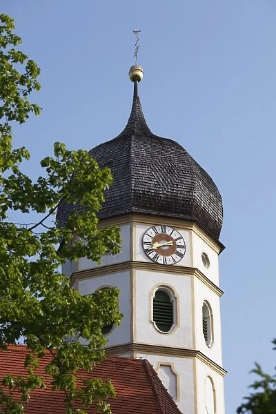 Church of St. Johannes der Taeufer or John the Baptist, Holzhausen am Starnberger See, Muensing community, Upper Bavaria, Bavaria, Germany, Europe