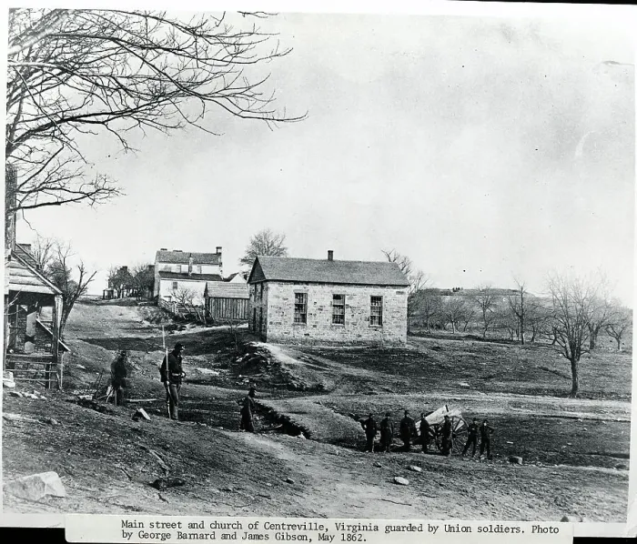 Framed Print : Church and Street Guarded by Union Soldiers Framed Print : Church and Street Guarded by Union Soldiers