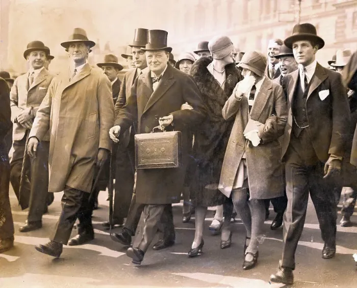 Framed Print : Churchill Carrying Briefcase Framed Print : Churchill Carrying Briefcase