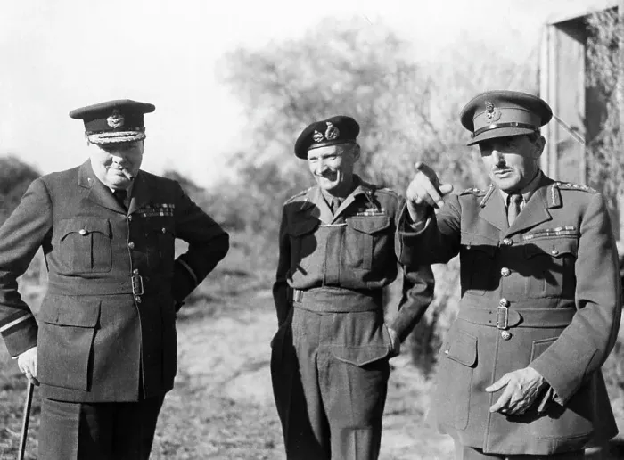 Framed Print : Churchill At Montgomery's Headquarters Framed Print : Churchill At Montgomery's Headquarters