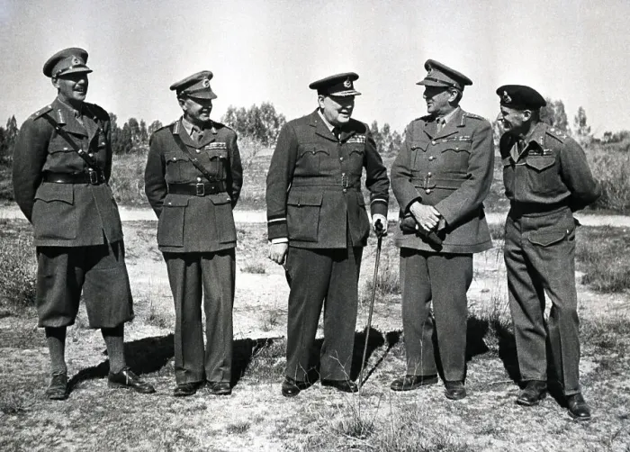 Framed Print : Churchill At Montgomery's Headquarters Framed Print : Churchill At Montgomery's Headquarters