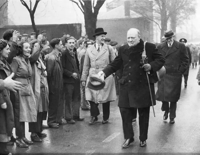 Framed Print : Churchill Sets a Good Example Framed Print : Churchill Sets a Good Example