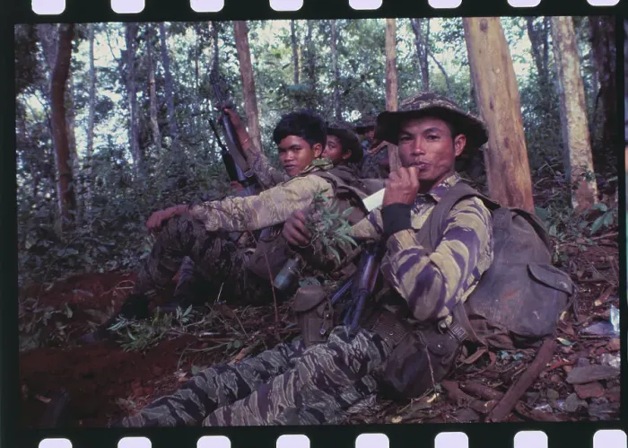 Framed Print : CIDG and ARVN Troops Patrolling Near Cambodian Border Framed Print : CIDG and ARVN Troops Patrolling Near Cambodian Border