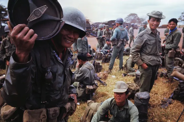 Framed Print : CIDG and ARVN Troops Patrolling Near Cambodian Border Framed Print : CIDG and ARVN Troops Patrolling Near Cambodian Border