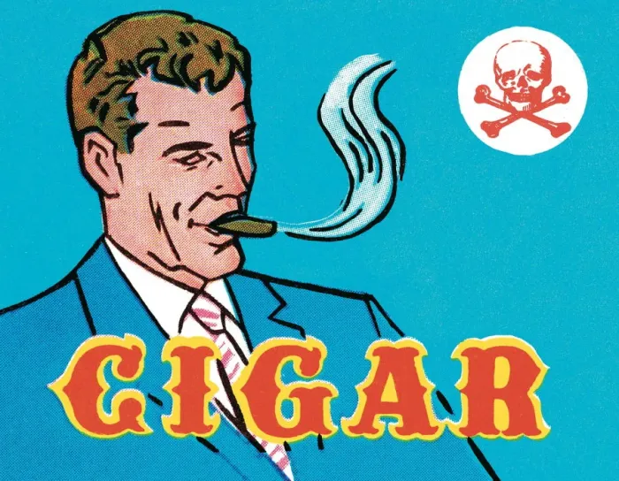 Framed Print : Cigar smoking is bad Framed Print : Cigar smoking is bad