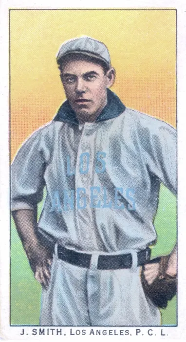 Framed Print : Cigarette Card Of Los Angele's J Smith Framed Print : Cigarette Card Of Los Angele's J Smith