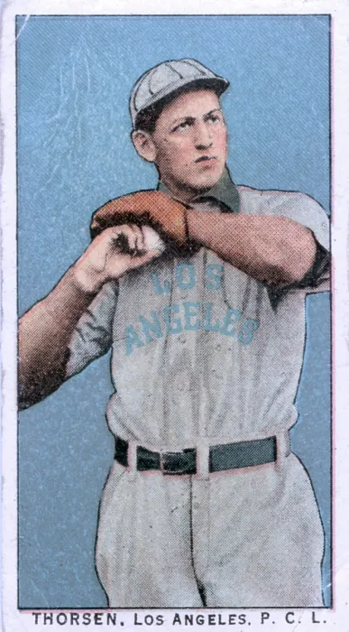 Framed Print : Cigarette Card Of Los Angele's Thorson