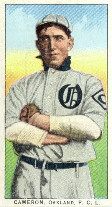 Framed Print : Cigarette Card Of Oakland's Don Cameron Framed Print : Cigarette Card Of Oakland's Don Cameron