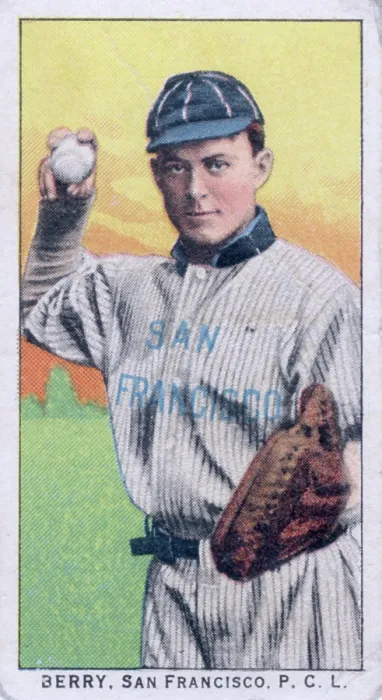 Framed Print : Cigarette Card Of San Francisco's Claude Berry