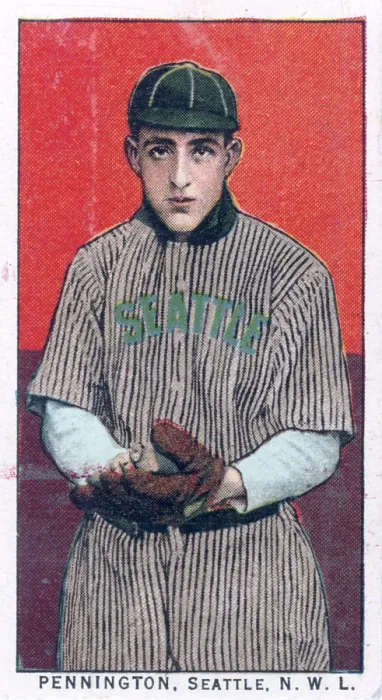 Framed Print : Cigarette Card Of Seattle's Pennington Framed Print : Cigarette Card Of Seattle's Pennington