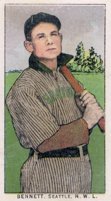 Framed Print : Cigarette Card Of Seattle's Pug Bennett Framed Print : Cigarette Card Of Seattle's Pug Bennett