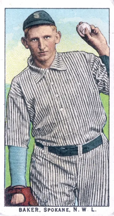 Framed Print : Cigarette Card Of Spokane's Baker Framed Print : Cigarette Card Of Spokane's Baker