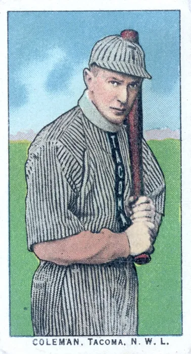 Framed Print : Cigarette Card Of Tacoma's Coleman Framed Print : Cigarette Card Of Tacoma's Coleman