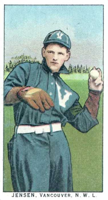 Framed Print : Cigarette Card Of Vancouver's Jensen Framed Print : Cigarette Card Of Vancouver's Jensen