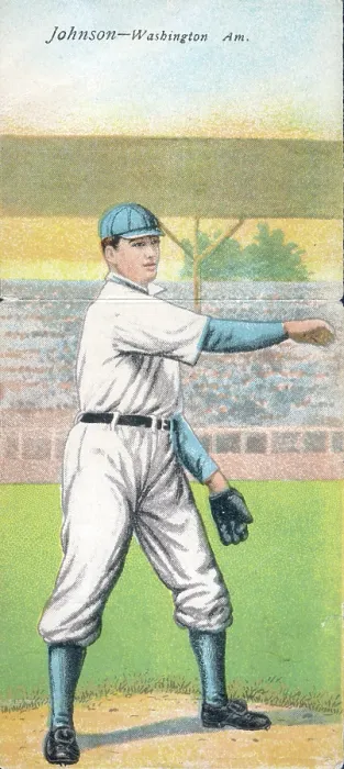 Framed Print : Cigarette Card Of Walter Johnson Framed Print : Cigarette Card Of Walter Johnson