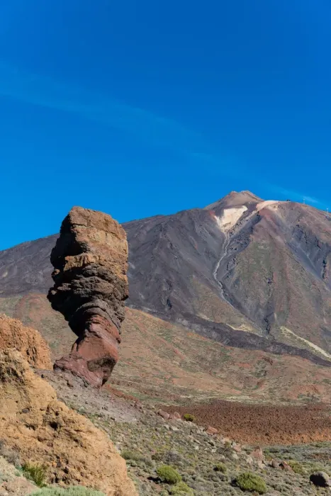 Framed Print : Cinchado rock and Teide Volcano