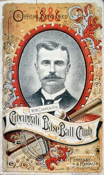 Framed Print : Cincinnati BaseBall Club Scorecard Framed Print : Cincinnati BaseBall Club Scorecard