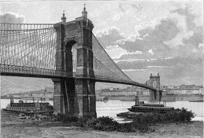 Framed Print : The Cincinnati Bridge Framed Print : The Cincinnati Bridge
