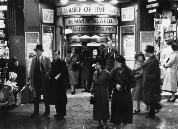 Framed Print : Cinemagoers