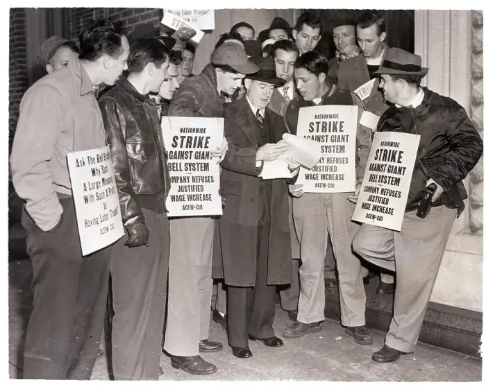 Framed Print : CIO President and Other Striking Workers Framed Print : CIO President and Other Striking Workers