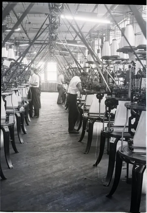 Framed Print : Circular Knitting Machine in Factory Framed Print : Circular Knitting Machine in Factory