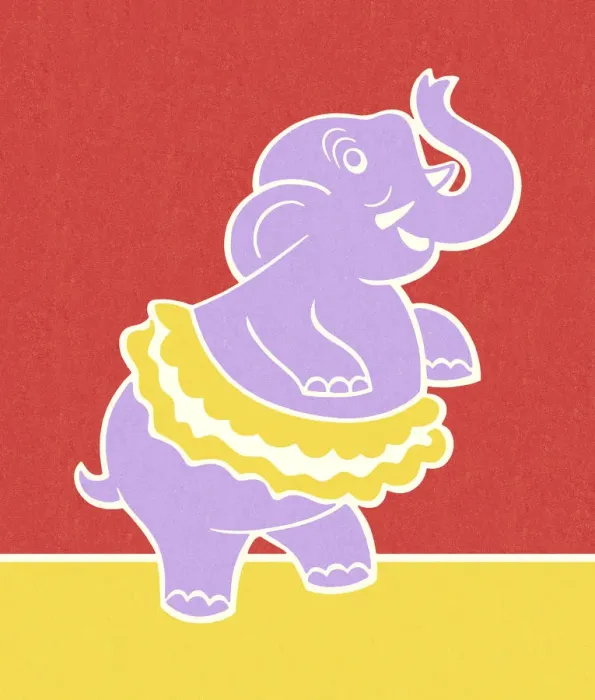 Framed Print : Circus Elephant Wearing a Tutu Framed Print : Circus Elephant Wearing a Tutu
