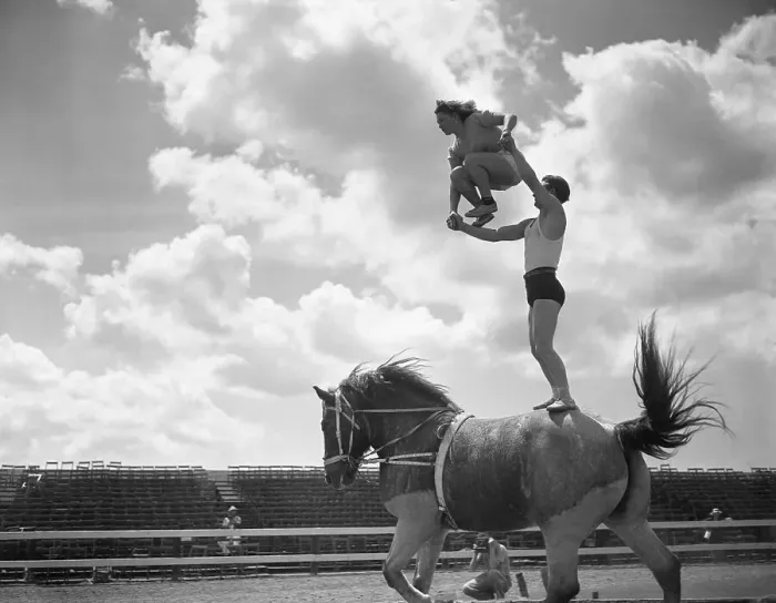 Framed Print : Circus Equestrian Act Framed Print : Circus Equestrian Act