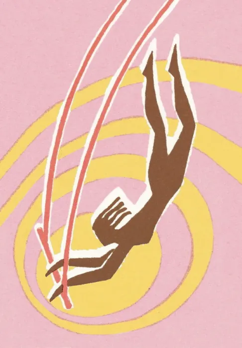 Framed Print : Circus woman on trapeze Framed Print : Circus woman on trapeze