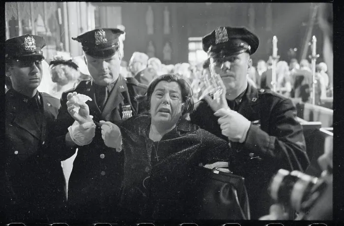 Framed Print : Citizen Being Consoled at Robert F. Kennedy Viewing Framed Print : Citizen Being Consoled at Robert F. Kennedy Viewing