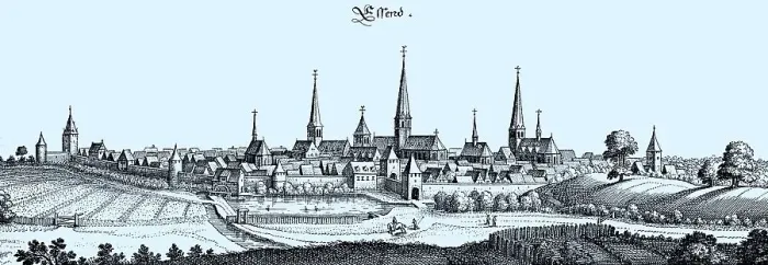 Framed Print : City of Essen in the Middle Ages, North Rhine-Westphalia, Germany, Historical, digital reproduction of an original from the 19th century, original date not known Framed Print : City of Essen in the Middle Ages, North Rhine-Westphalia, Germany, Historical, digital reproduction of an original from the 19th century, original date not known