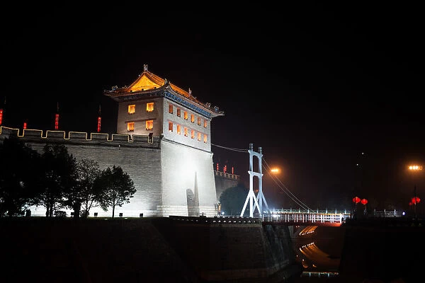 City gate at night, XiAn, ShaanXi, China