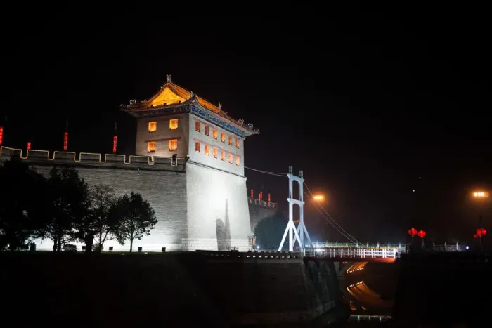 Framed Print : City gate at night, XiAn, ShaanXi, China Framed Print : City gate at night, XiAn, ShaanXi, China