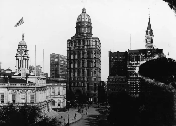 Framed Print : City Hall & Newspaper Row Framed Print : City Hall & Newspaper Row