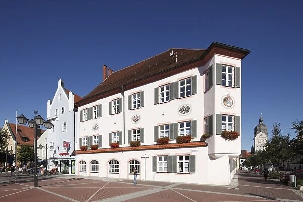 City Hall on Schrannenplatz square, Erding, Upper Bavaria, Bavaria, Germany, Europe