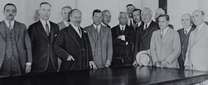 Framed Print : City Leaders Posing Together Framed Print : City Leaders Posing Together