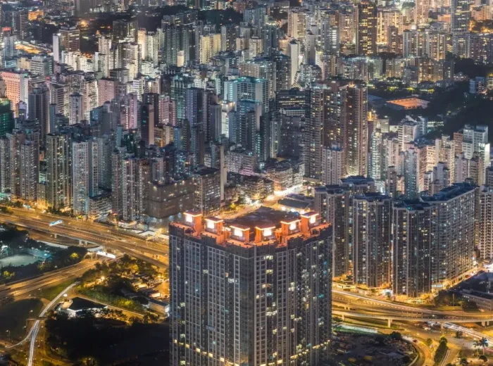Framed Print : City light of Hong Kong Framed Print : City light of Hong Kong