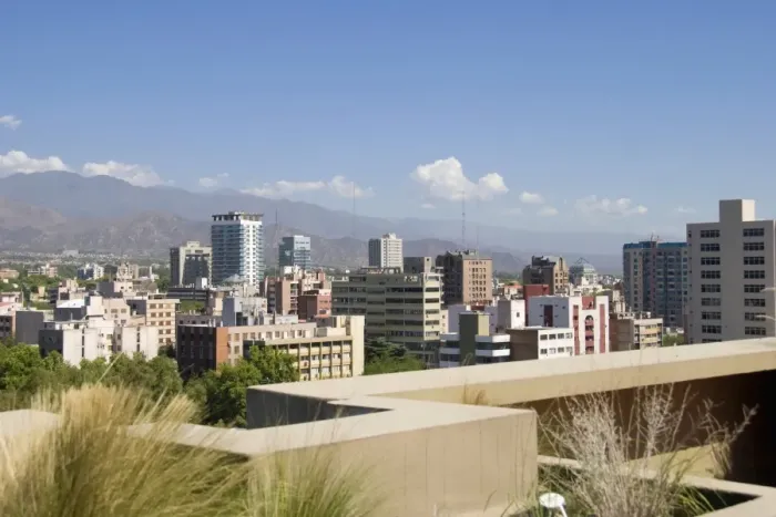 Framed Print : The City Of Mendoza Viewed From A Rooftop Terrace Framed Print : The City Of Mendoza Viewed From A Rooftop Terrace