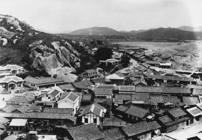 Framed Print : Mokpo. The city of Mokpo in South Korea, August 1910 Framed Print : Mokpo. The city of Mokpo in South Korea, August 1910