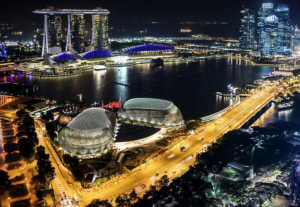 City night view, Marina bay, Singapore