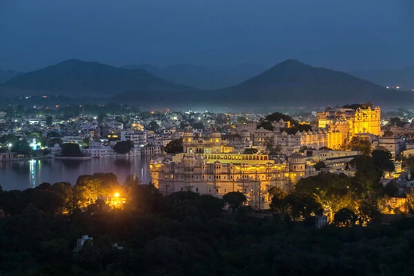 City palace of Udaipur in early morning time